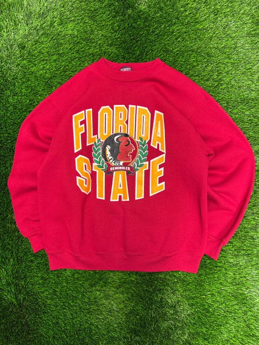 90s Florida State University FSU Spell Out Vintage Crewneck (L)
