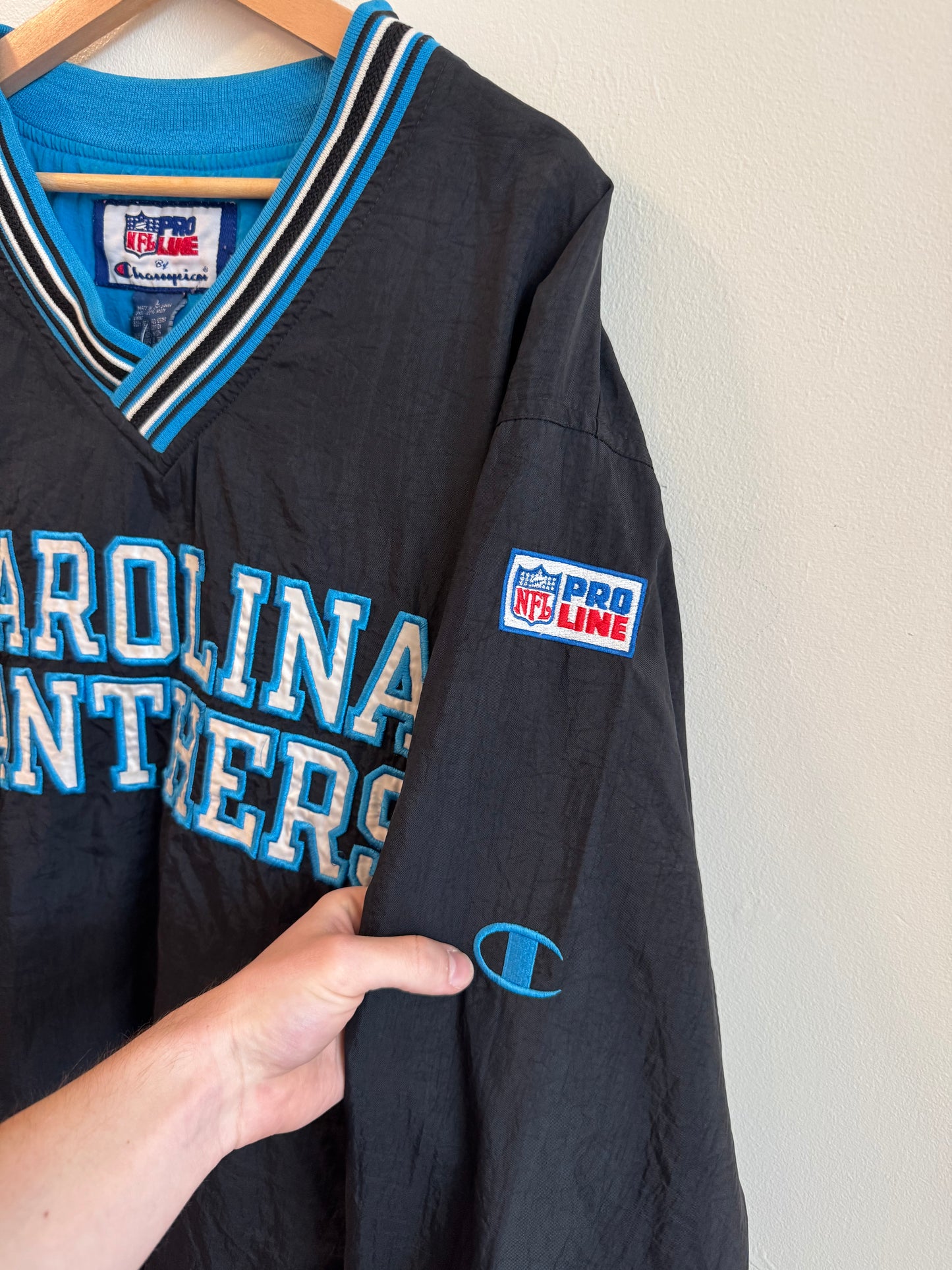 90s Carolina Carolina Panthers Champion Spell Out Windbreaker (L)