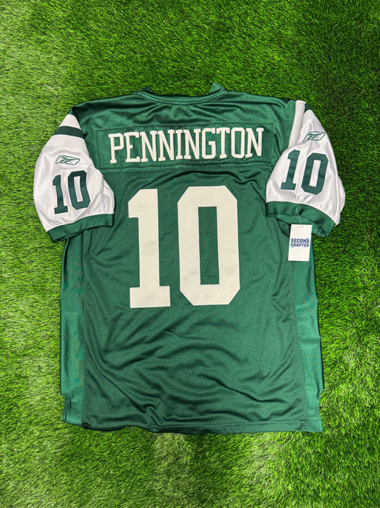 00s NY Jets Chad Pennington #10 Reebok Vintage NFL Jersey (XL)