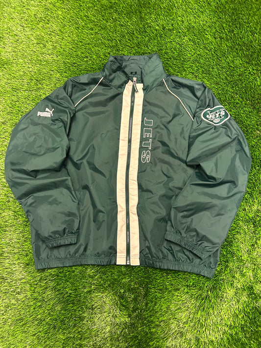 90s NY Jets Puma Embroidered Windbreaker (XL)