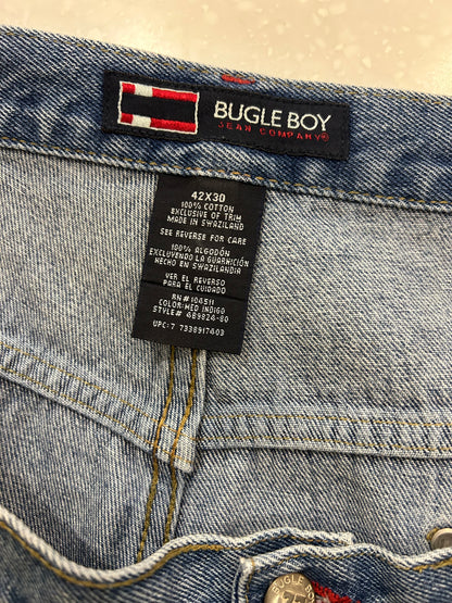 00s Bugle Boy Baggy Embroidered Jeans (42 x 30)