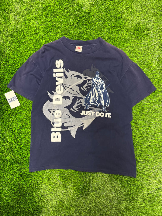 90s Duke University Vintage Nike "Just Do It" Old Logo Tee (XL)