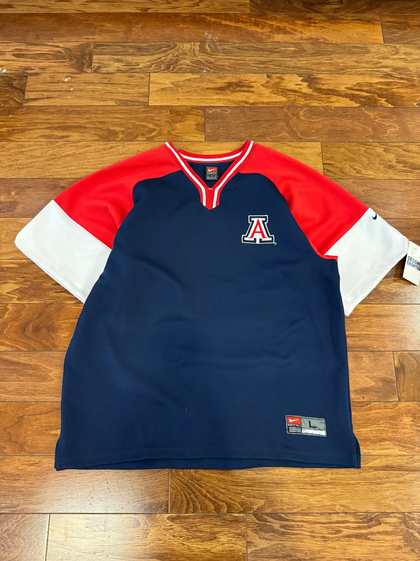 00s Arizona Wildcats College Basketball Nike Warm Up Jersey (L)