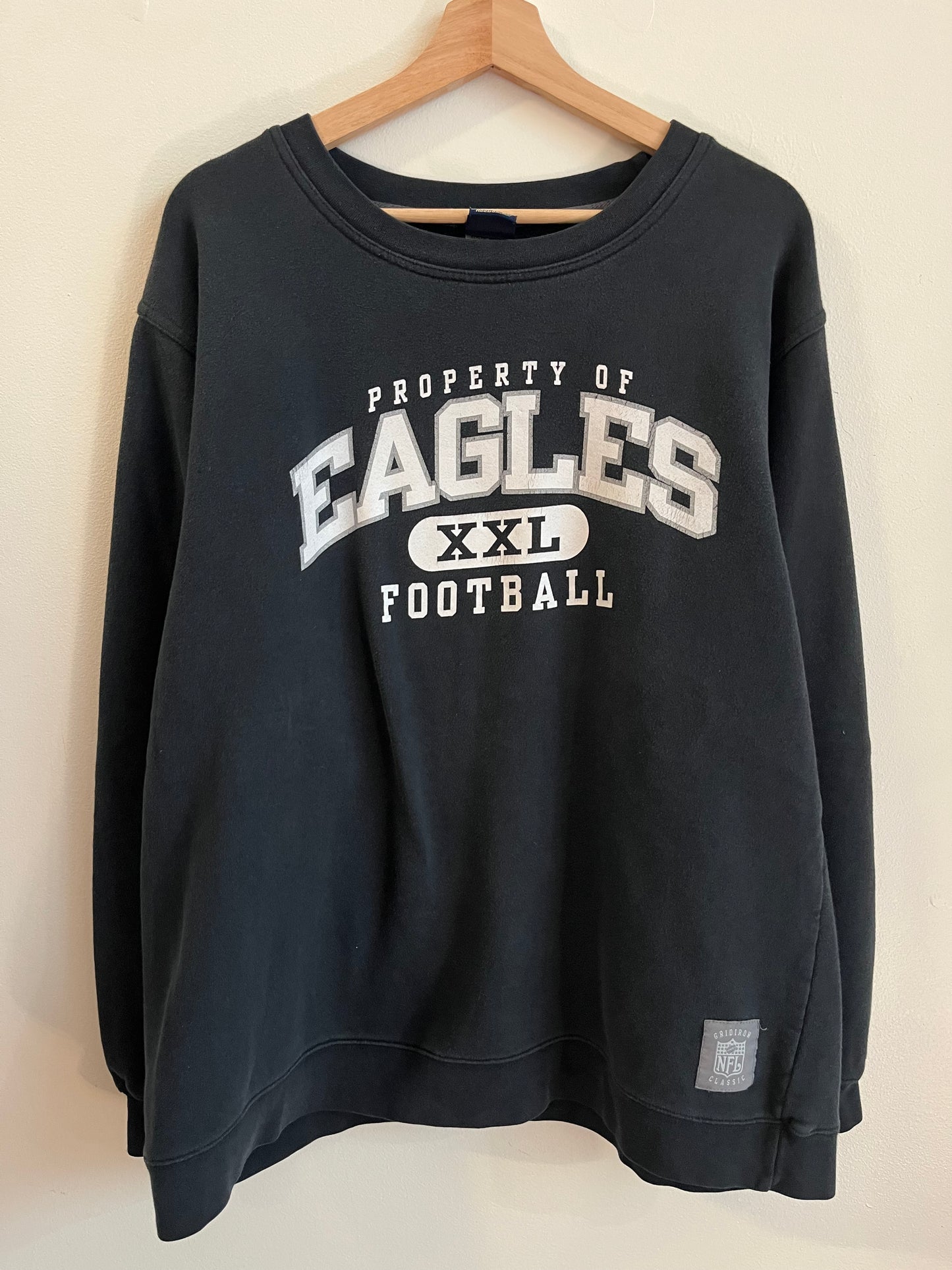 00s Property of Eagles Black Reebok NFL Crewneck (L)