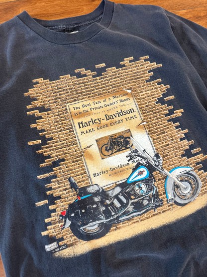 90s Harley Davidson Good Times Graphic Fun Wear Tee (M)