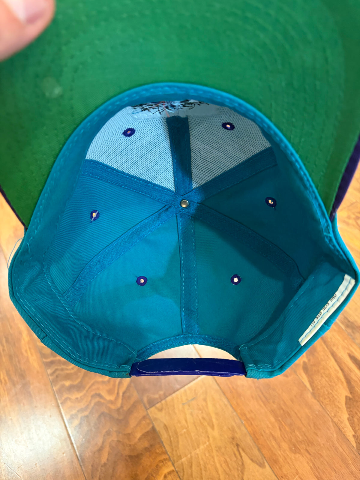 90s Charlotte Hornets Teal Two Tone Hat (OS)