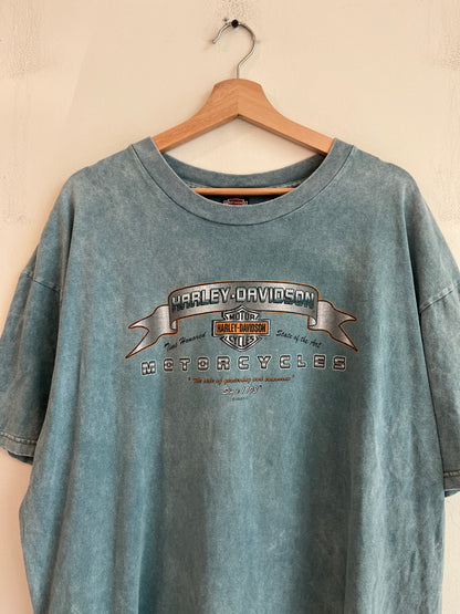 2000 Harley Davidson Canoga Park, CA Teal Faded Tee (XL)
