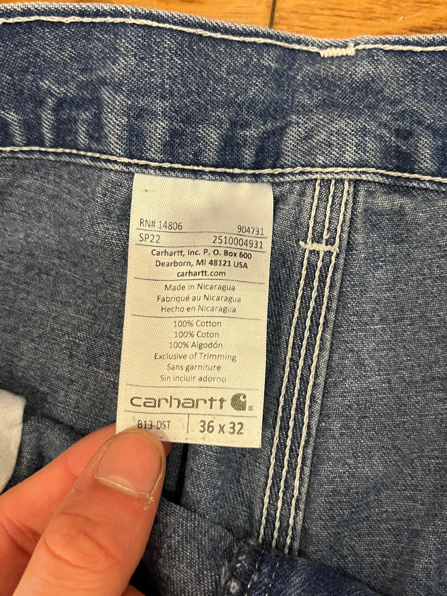 00s Carhartt Blue Carpenter Jeans (36 x 32)