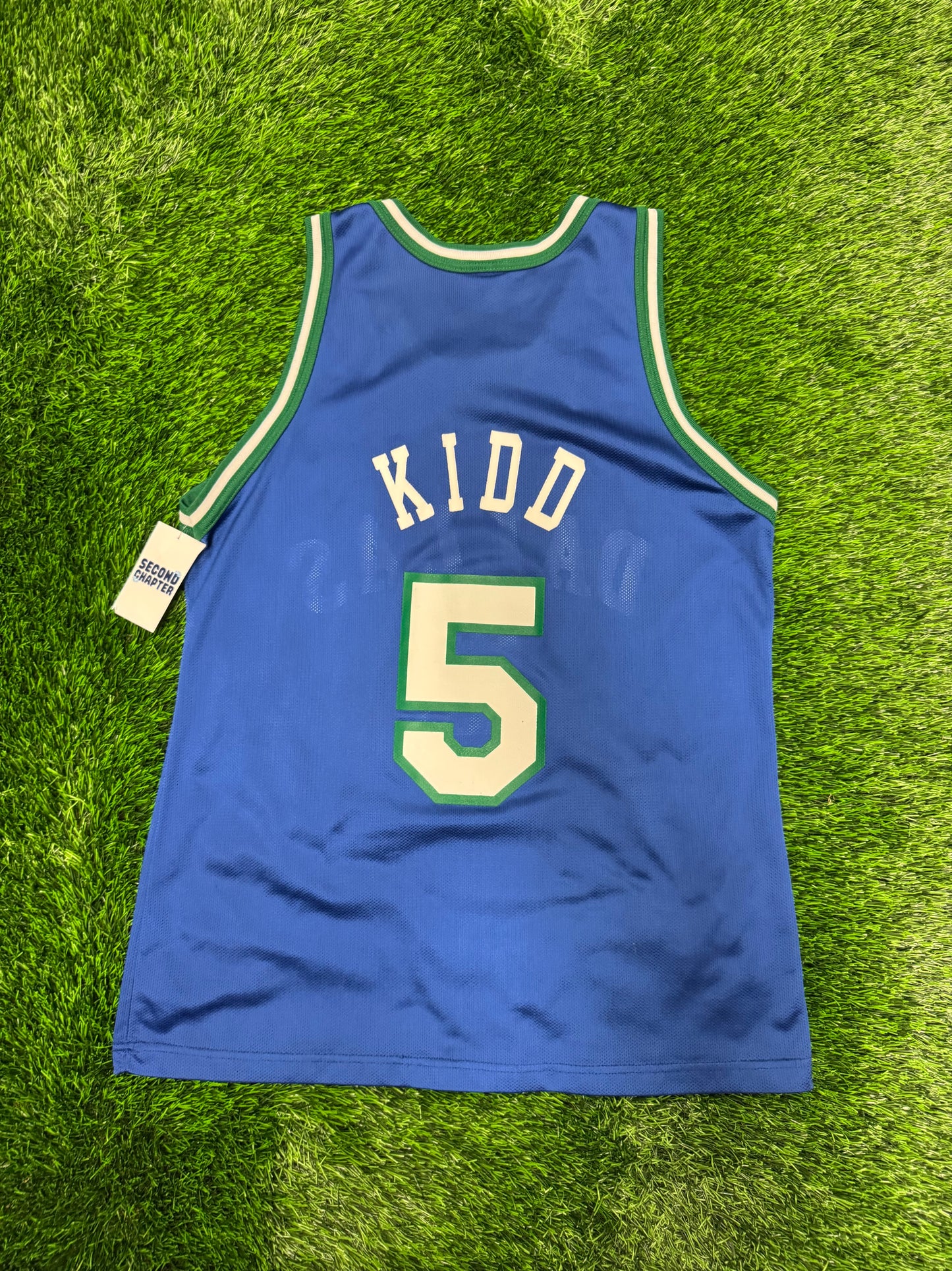 90s Dallas Mavericks Jason Kidd #5 Champion Vintage NBA Jersey (M)