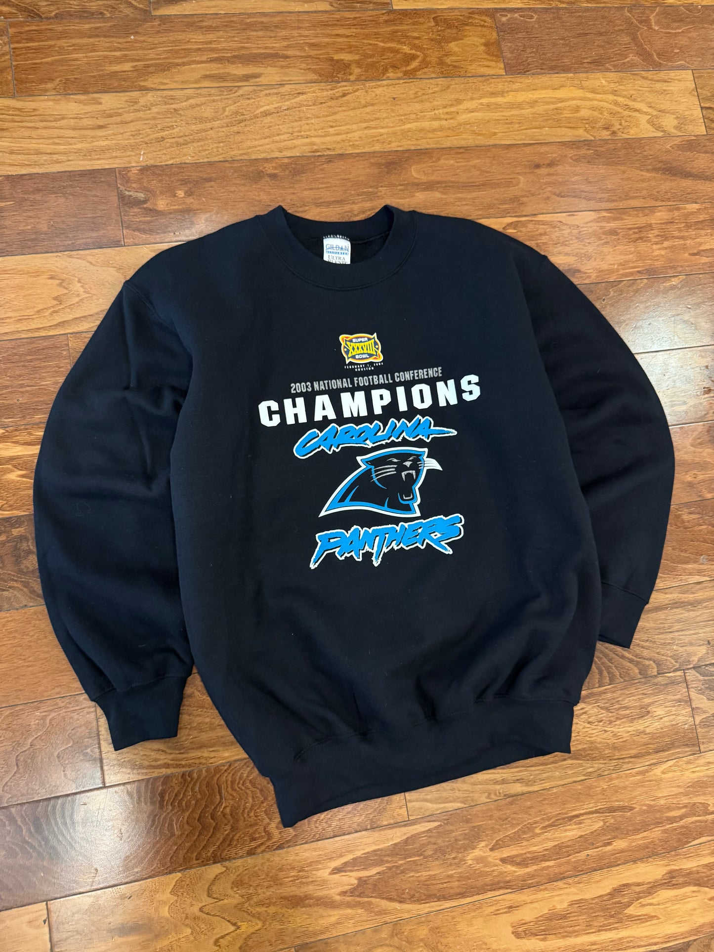 2003 Carolina Panthers Super Bowl Vintage Crewneck (M)