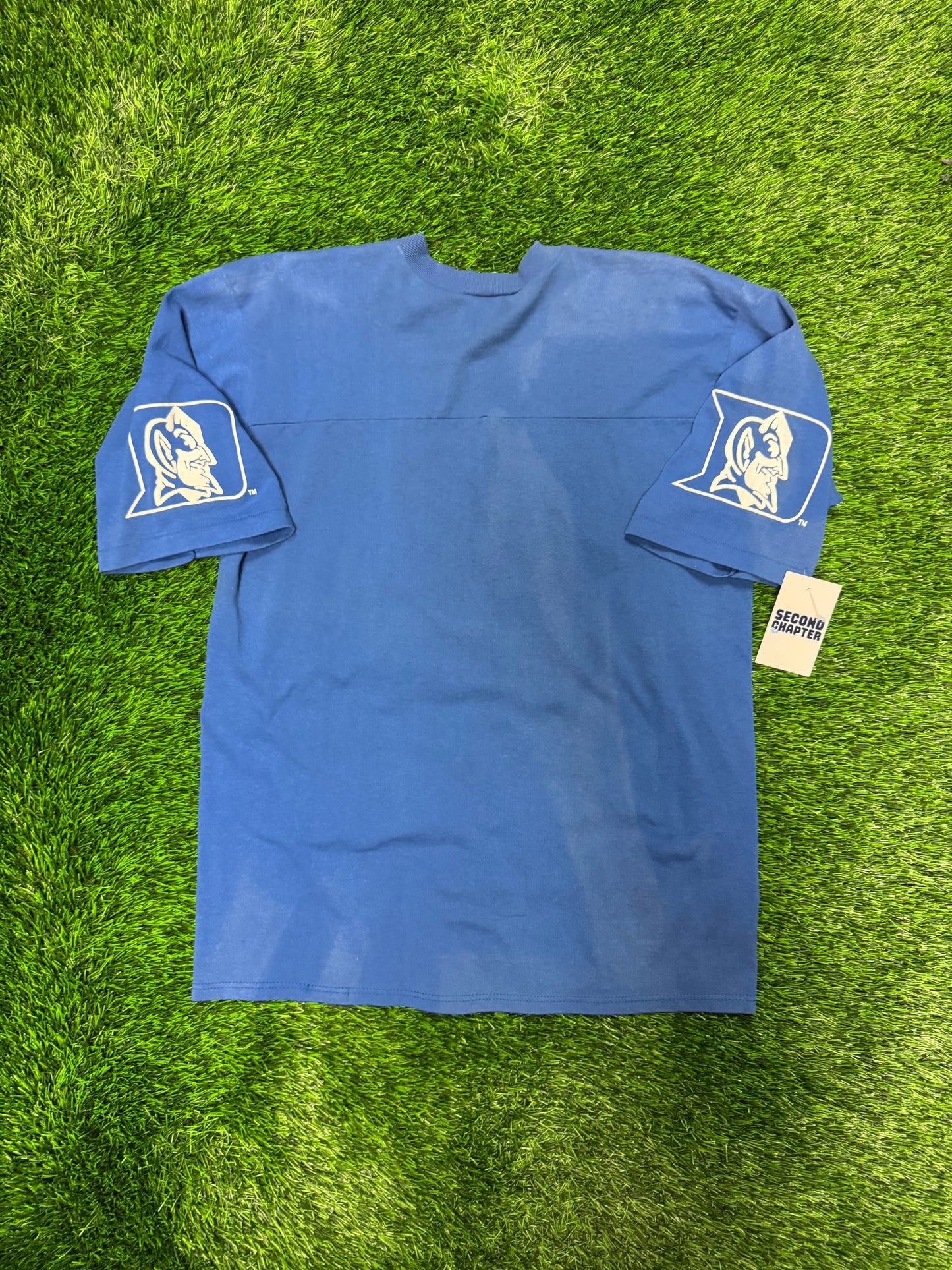 90s Duke University Faded V Neck Tee (L)