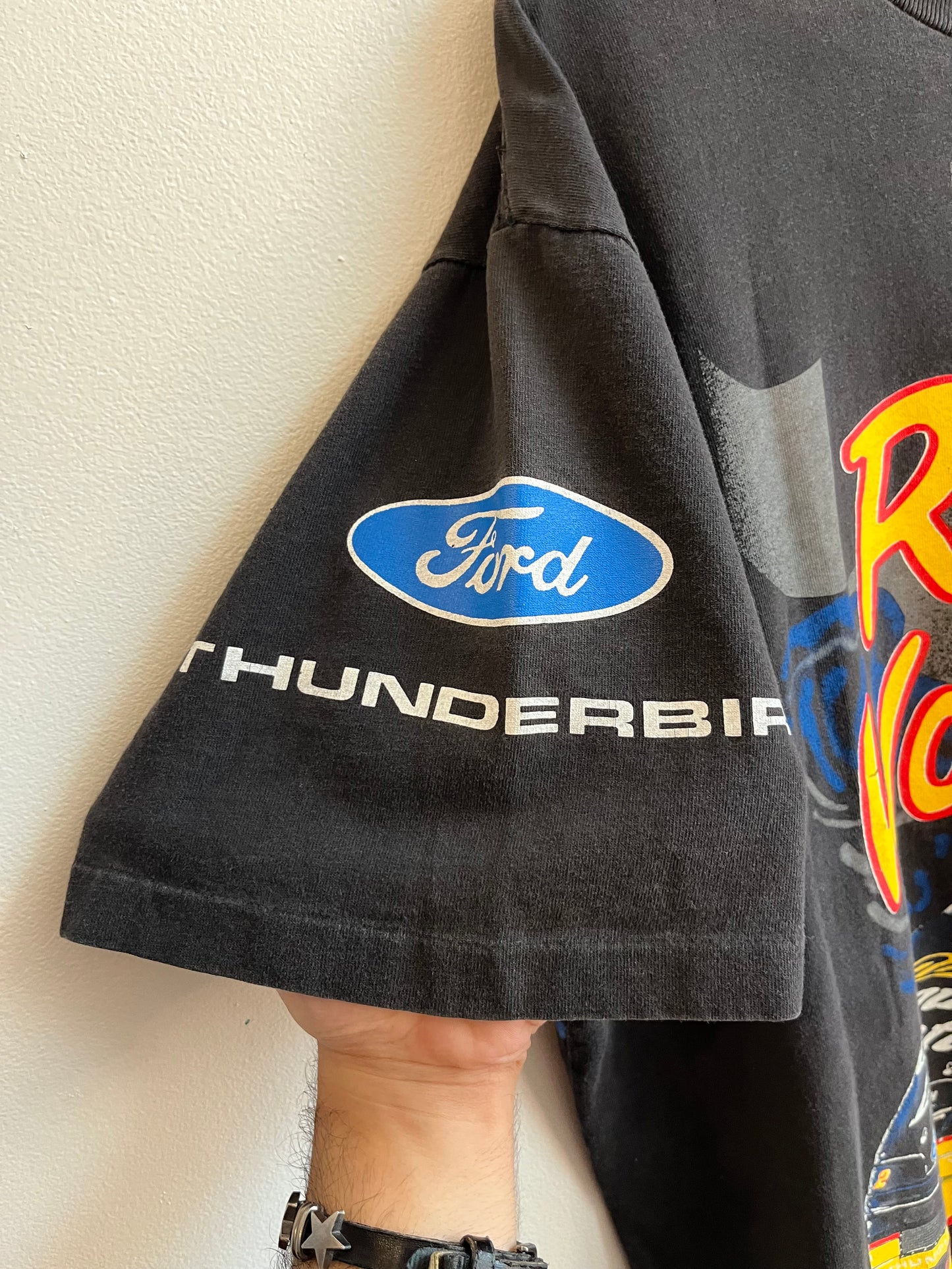 90s Nascar Rusty Wallace Miller Black AOP Tee (XL)