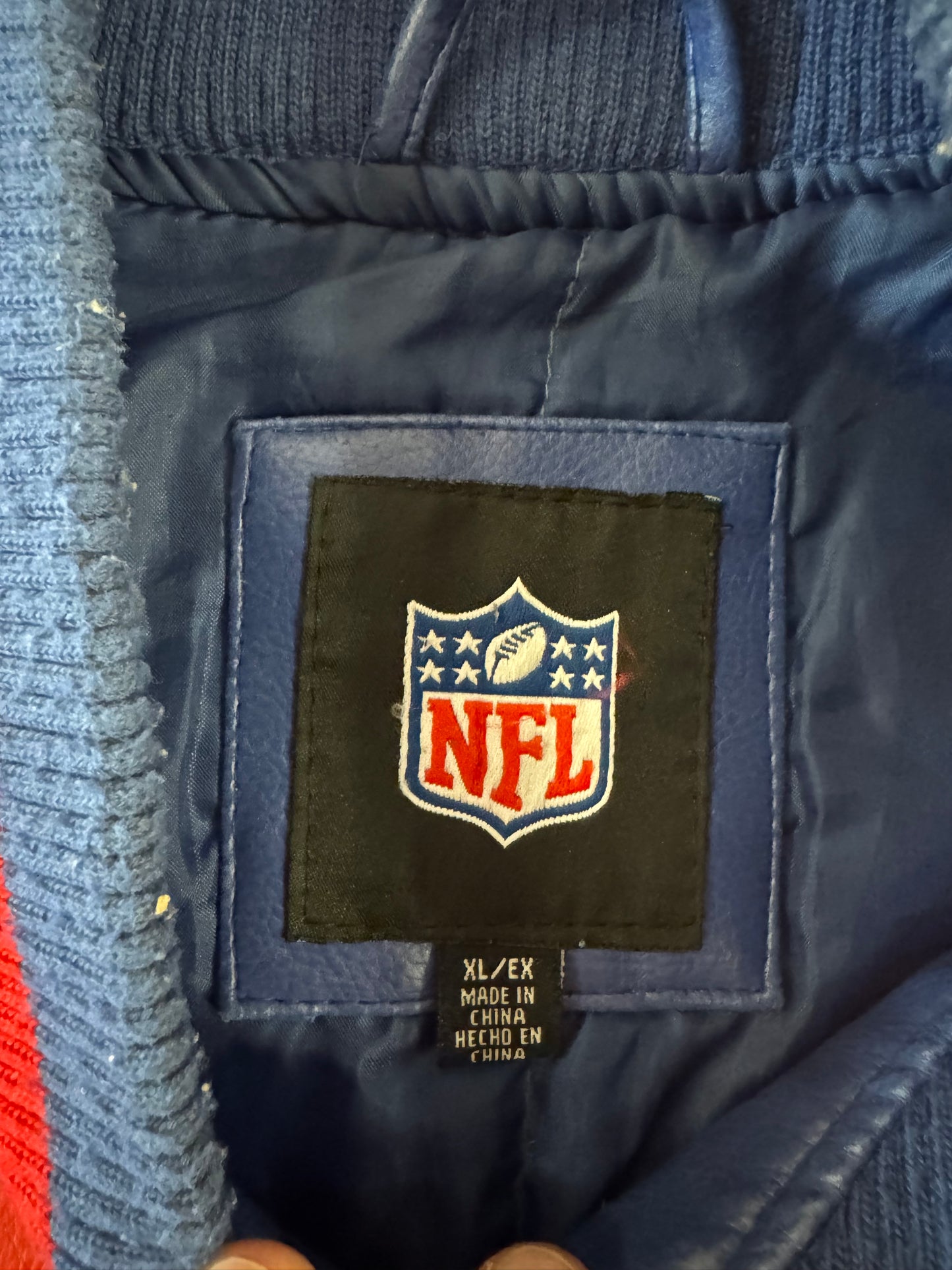 2010s New York Giants NFL Leather Jacket (XL)