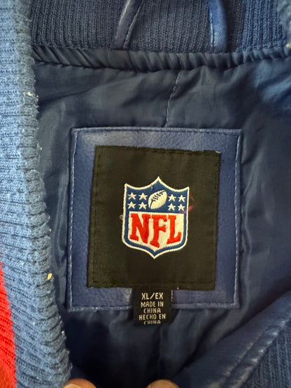2010s New York Giants NFL Leather Jacket (XL)