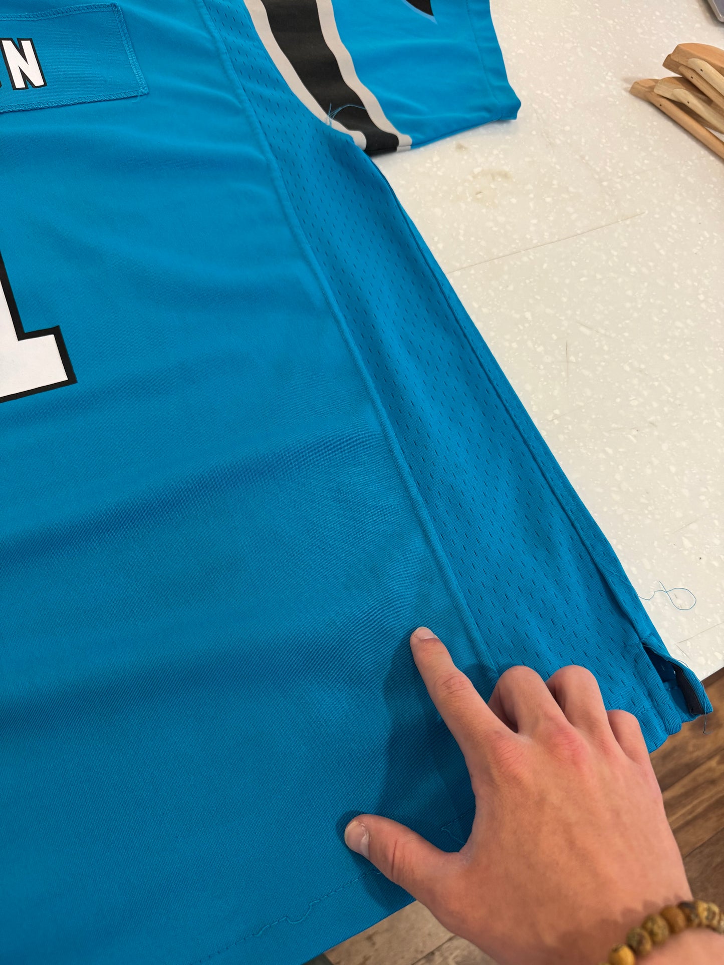 2016 Carolina Panthers Cam Newton Electric Blue Jersey (Youth XL)