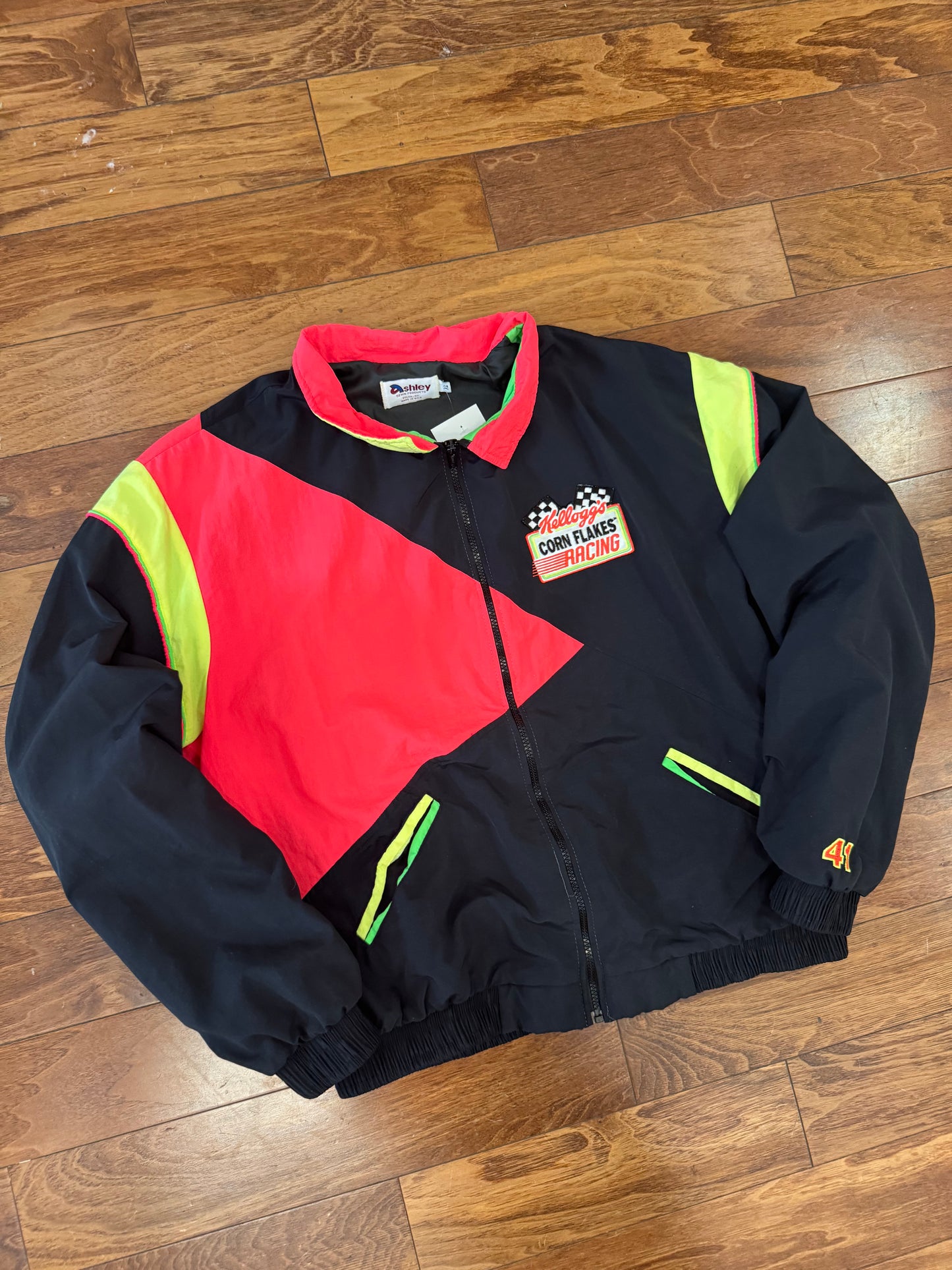 90s Kellogg's Corn Flakes Nascar Racing Windbreaker (XL)