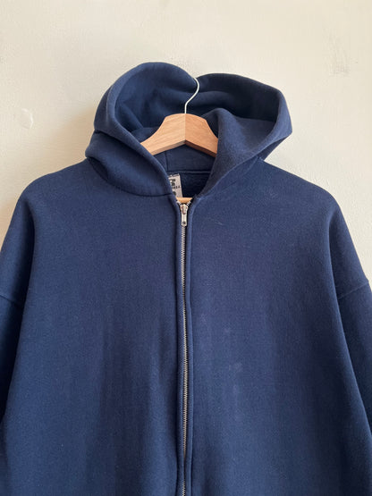 00s Russell Full Zip Y2K Navy Hoodie (L)