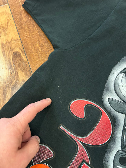 1993 Chicago Bulls Vintage 3 Peat Cropped Tee (XL)