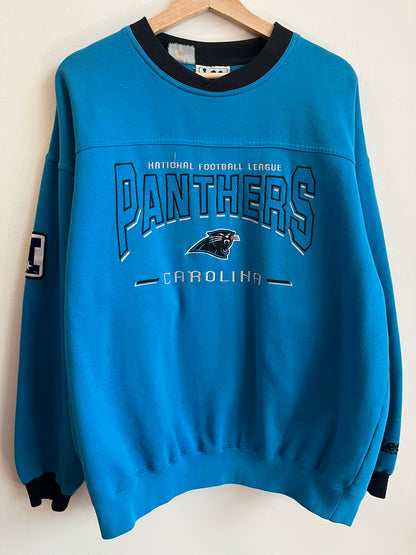 90s Carolina Panthers Blue Lee Sports Embroidered Crewneck (L)
