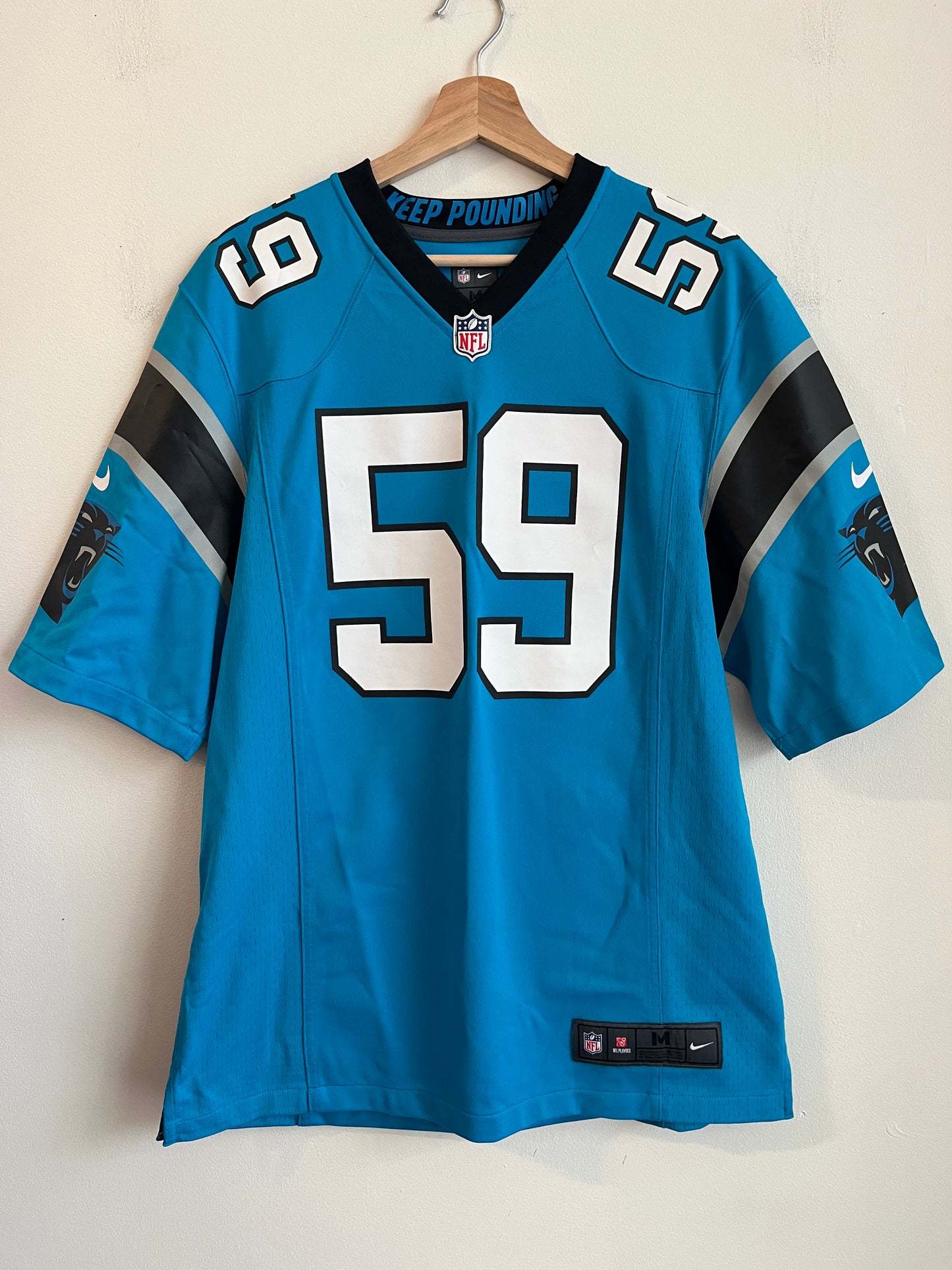 00s Carolina Panthers Luke Kuechly Electric Blue Jersey (M)