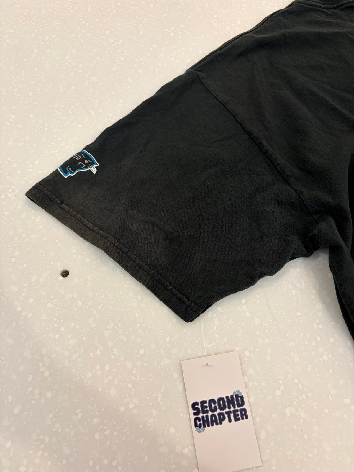 1999 Carolina Panthers Lee Faded Black Tee (XL)