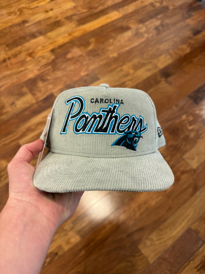 Carolina Panthers Script Spell Out Corduroy 25 Seaons Hat (OS)
