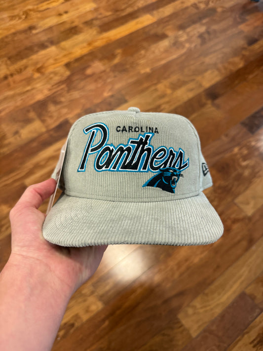 Carolina Panthers Script Spell Out Corduroy 25 Seaons Hat (OS)