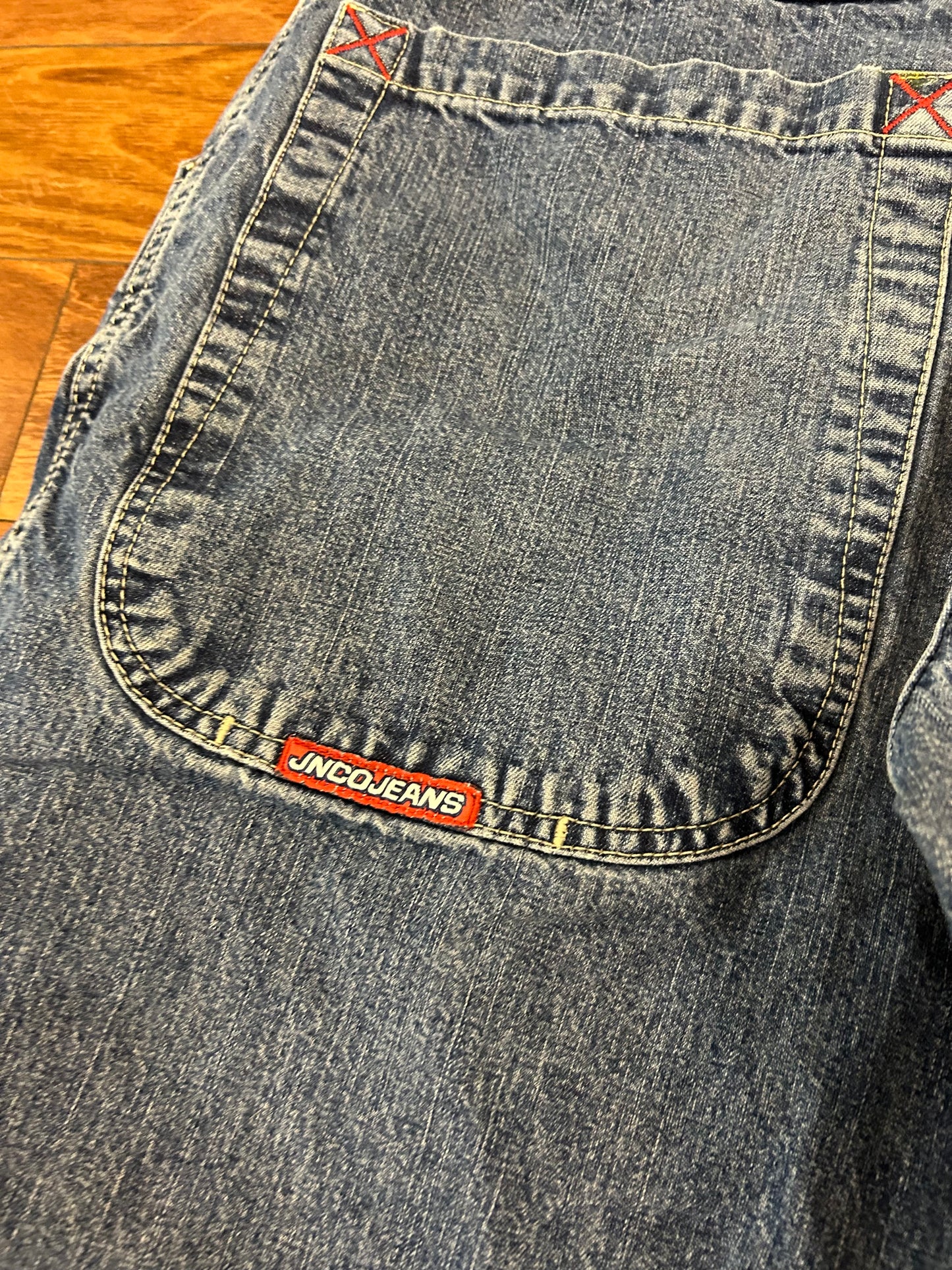 00s Jnco Dark Wash Vintage Tribal Jeans (36 x 29)