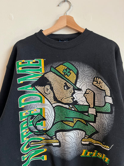 90s Notre Dame Savvy Big Graphic Crewneck (L)