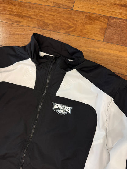 00s Philadelphia Eagles Black & White Windbreaker (L)