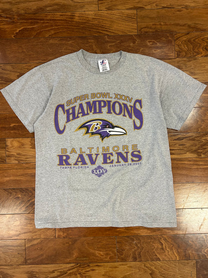 2001 Baltimore Ravens Super Bowl Tee (L)