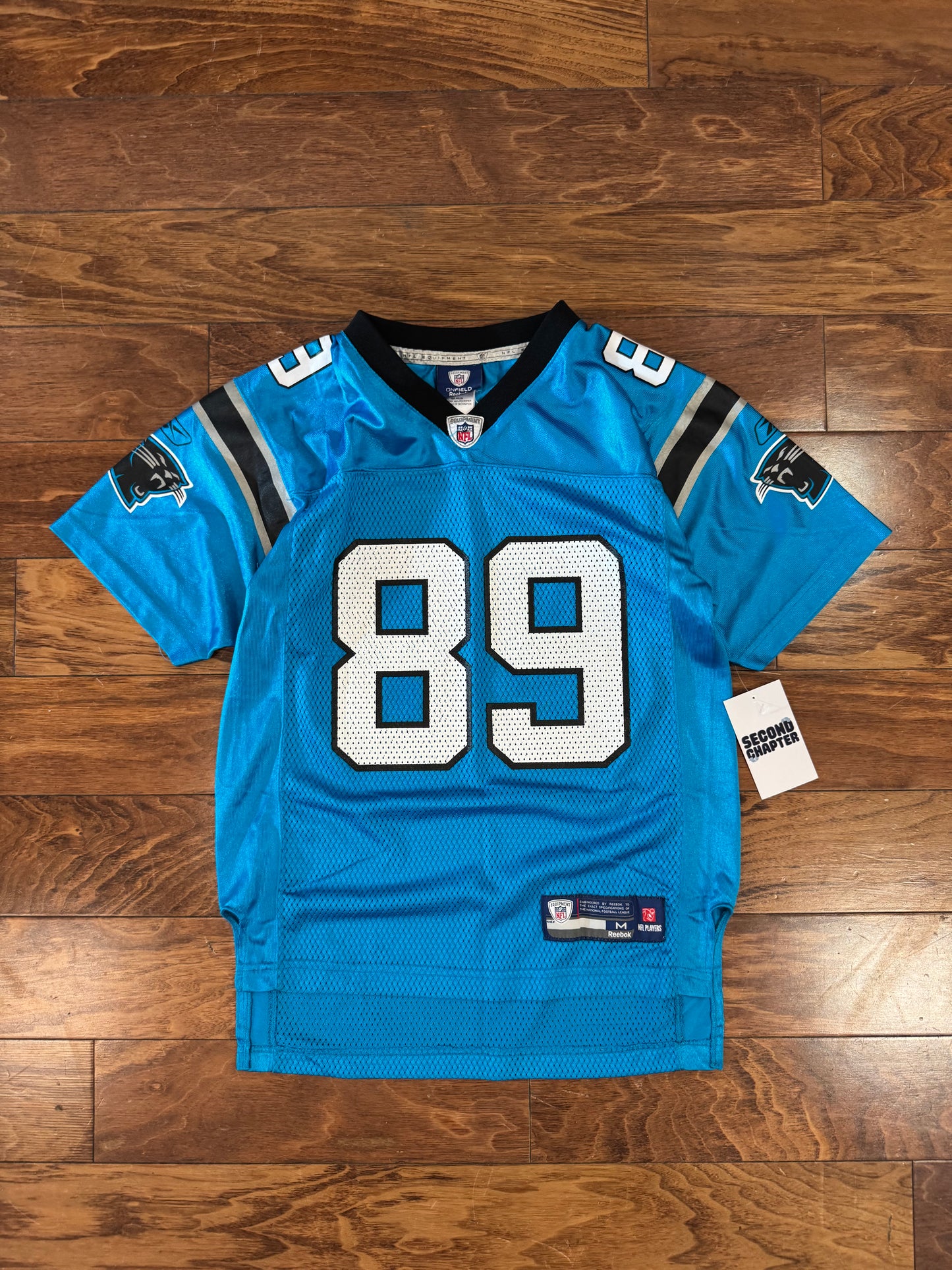 00s Carolina Panthers Steve Smith Blue Jersey (Youth M)
