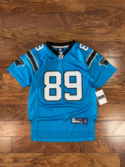 00s Carolina Panthers Steve Smith Blue Jersey (Youth M)