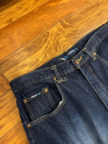 00s Vibes Baggy Dark Blue Jeans (36 x 30)