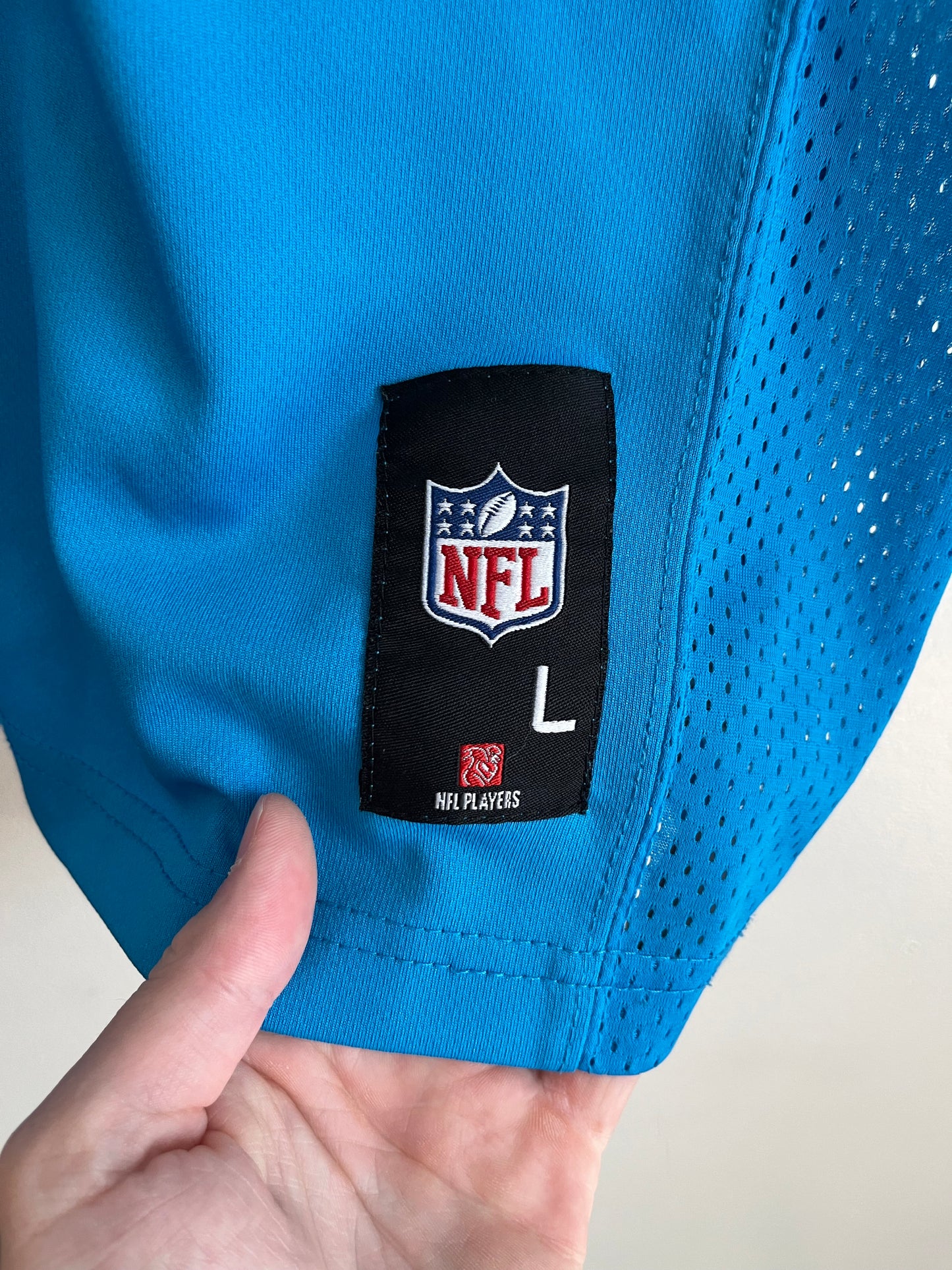 2015 Carolina Panthers Cam Newton Team Apparel Blue Jersey (Youth L)