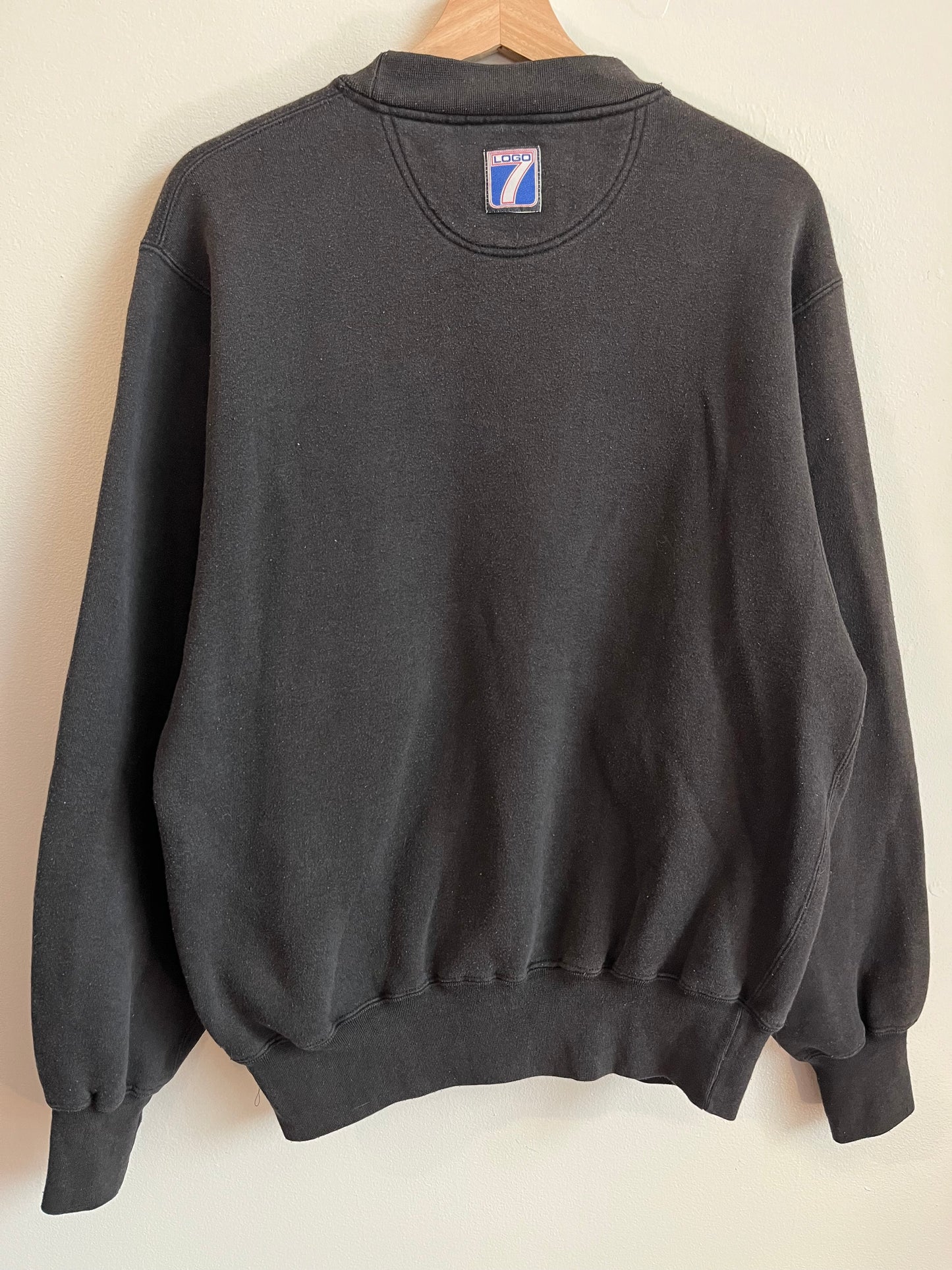 90s Carolina Panthers Logo 7 Embroidered Crewneck (M)