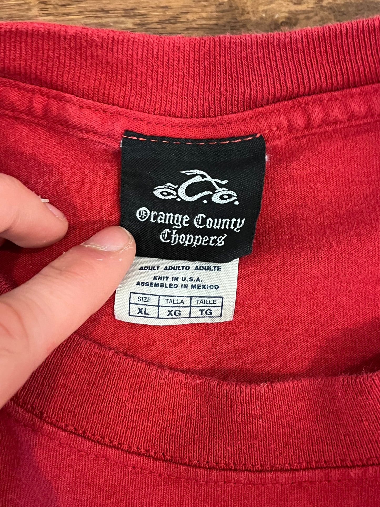 00s Orange County Choppers Red Tee (XL)