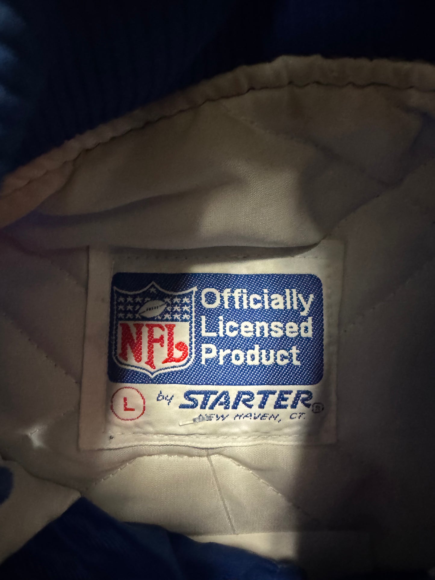 80s New England Patriots Old Logo Vintage Starter Satin Jacket (L)