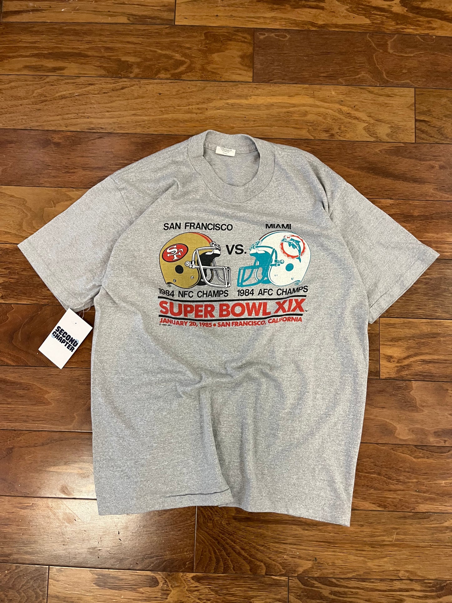 1984 49ers v Dolphins NFL SB XIX Tee (L)