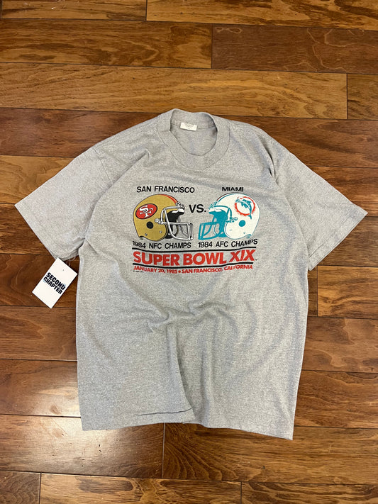 1984 49ers v Dolphins NFL SB XIX Tee (L)