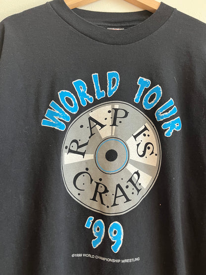 1999 West Texas Rednecks "Rap Is Crap" World Tour WCW Wrestling Tee (XL)