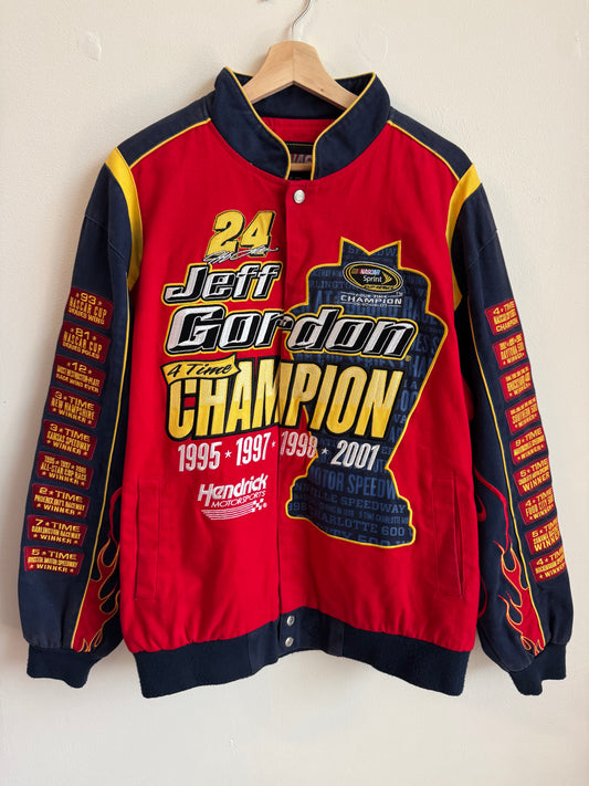 2001 Jeff Gordon Nascar 4x Champion Flames Jacket (L)