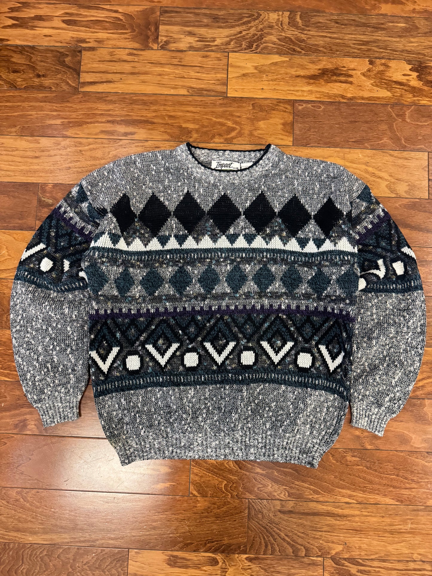 90s Impact Geometric Vintage Sweater (L)