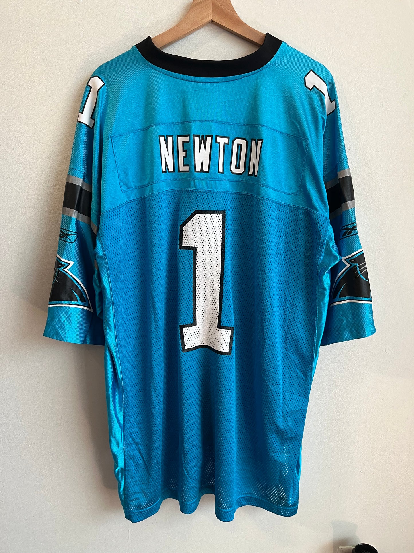 00s Carolina Panthers Reebok Cam Newton Blue Jersey (XL)