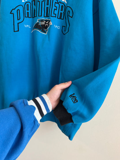 90s Carolina Panthers Blue Embroidered Lee Crewneck (XL)