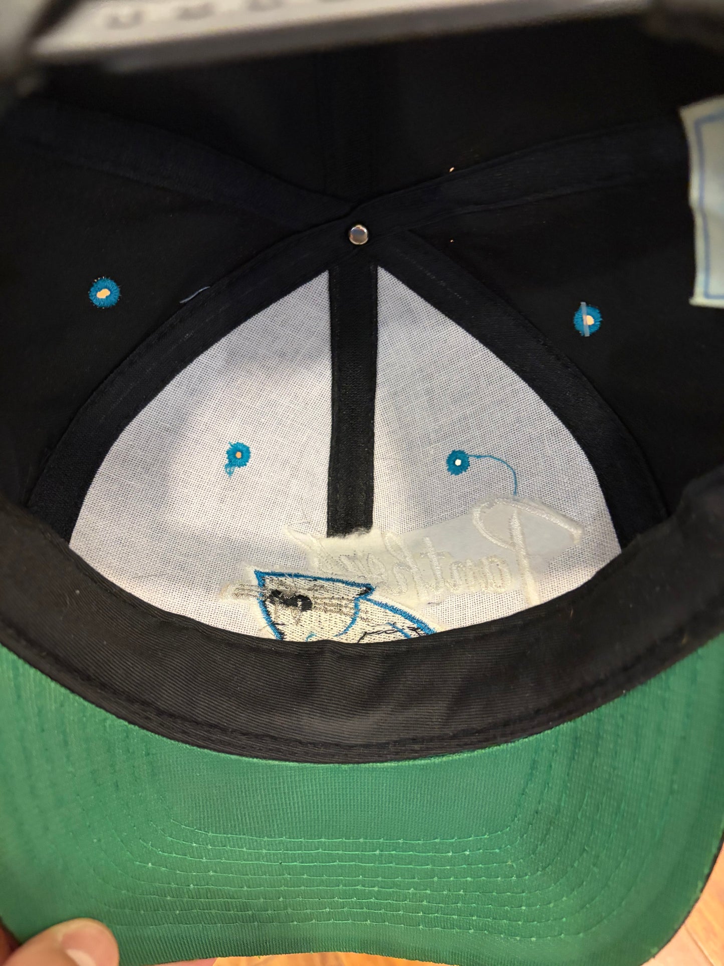 90s Carolina Panthers Black Embroidered Hat (OS)