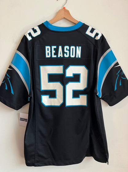 00s Carolina Panthers Jon Beason Home Nike Jersey (L)