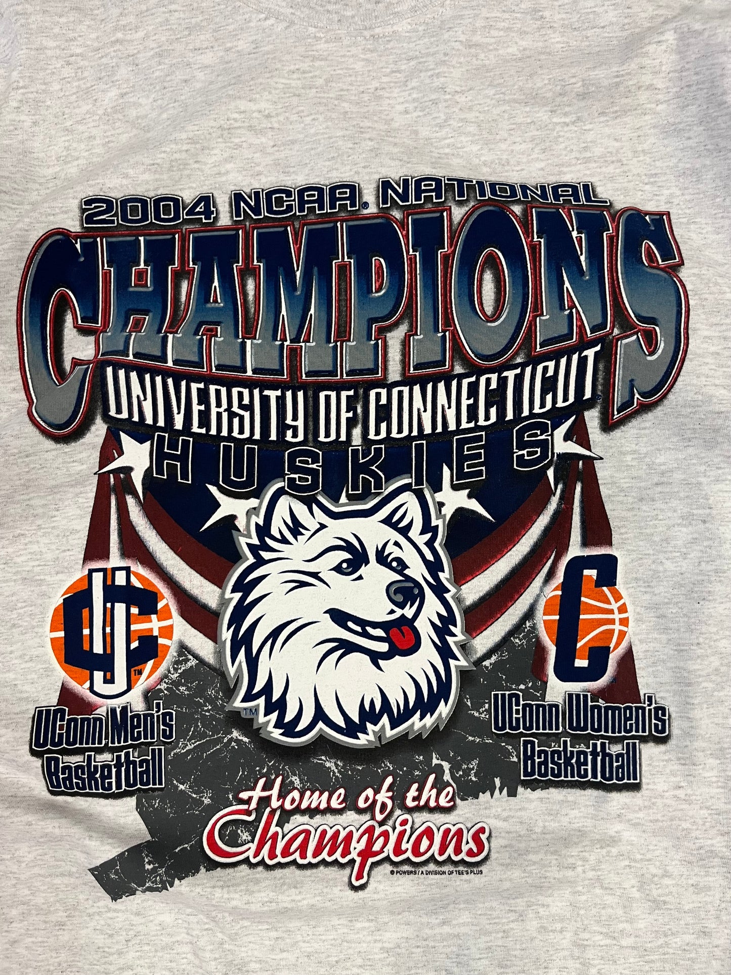2004 University of Connecticut (Uconn) Huskies Basketball DS Tee (XL)