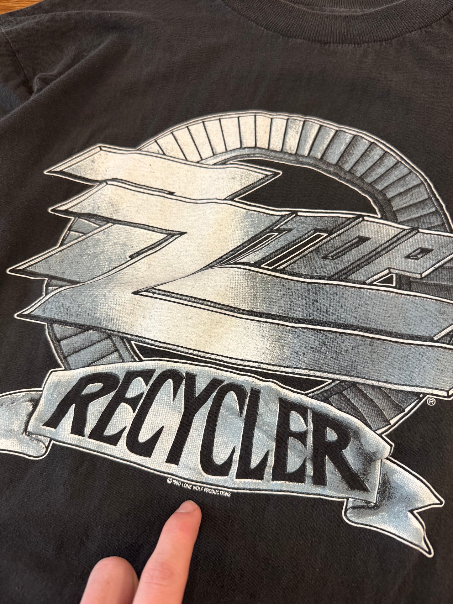 1991 ZZ Top "Recycler" Rock Band Music Tour Tee (L)