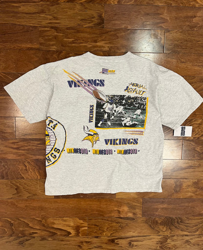 1991 Minnestoa Vikings NFL Wrap Around Graphic Tee (XL)